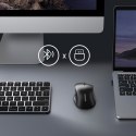 Cicha ergonomiczna myszka komputerowa bezprzewodowa 2x AA - czarna