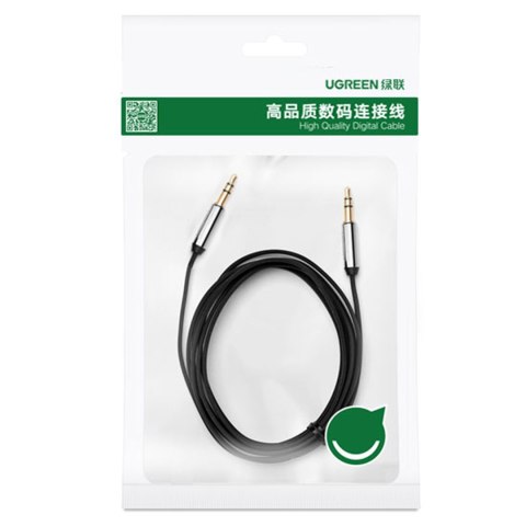 Kabel przewód audio AUX mini jack 3.5mm 1m - czarny Kabel przewód audio AUX mini jack 3.5mm 1m - czarny