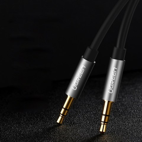 Kabel przewód audio AUX mini jack 3.5mm 1m - czarny Kabel przewód audio AUX mini jack 3.5mm 1m - czarny