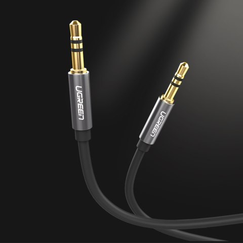 Kabel przewód audio AUX mini jack 3.5mm 1m - czarny Kabel przewód audio AUX mini jack 3.5mm 1m - czarny