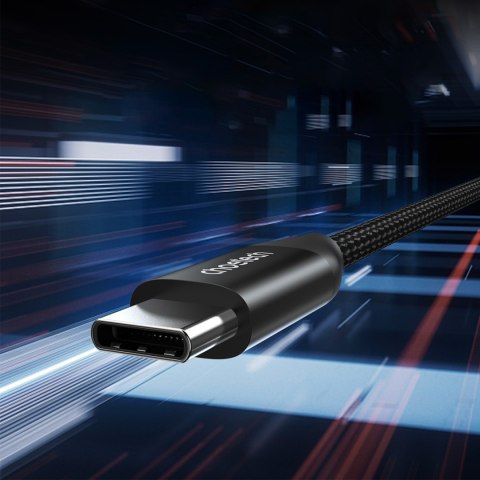 Kabel przewód do ładowania i transmisji danych USB-C 1m - czarny Kabel przewód do ładowania i transmisji danych USB-C 1m - czarny