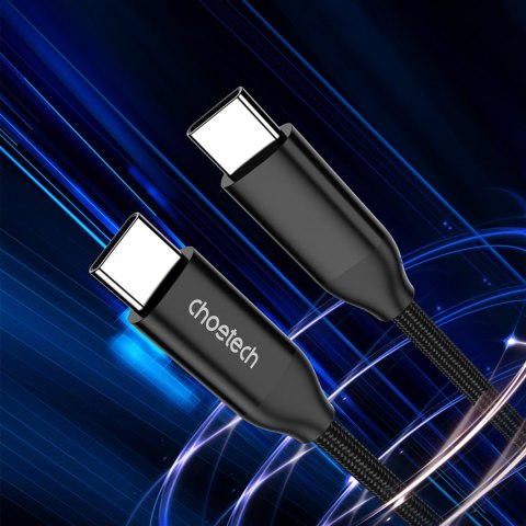 Kabel przewód do ładowania i transmisji danych USB-C 1m - czarny Kabel przewód do ładowania i transmisji danych USB-C 1m - czarny