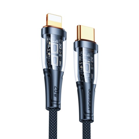Kabel przewód z inteligentnym wyłącznikiem USB-C - iPhone Lightning 1.2m - czarny Kabel przewód z inteligentnym wyłącznikiem USB-C - iPhone Lightning 1.2m - czarny