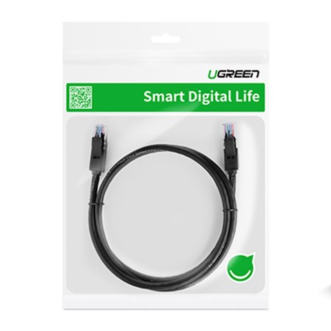 Kabel sieciowy patchcord LAN Ethernet U/UTP Cat. 6 1000Mb/s 8m - czarny Kabel sieciowy patchcord LAN Ethernet U/UTP Cat. 6 1000Mb/s 8m - czarny