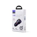 Ładowarka samochodowa 2x USB + kabel 3w1 USB-C / micro USB / Lightning 1.2m - czarny