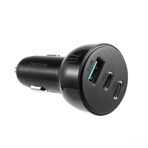 Ładowarka samochodowa do zapalniczki 3 porty USB i 2x USB-C 70W - czarna Ładowarka samochodowa do zapalniczki 3 porty USB i 2x USB-C 70W - czarna