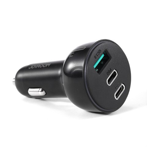 Ładowarka samochodowa do zapalniczki 3 porty USB i 2x USB-C 70W - czarna Ładowarka samochodowa do zapalniczki 3 porty USB i 2x USB-C 70W - czarna