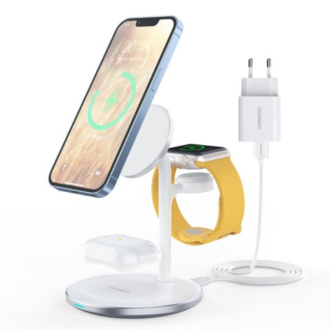 Ładowarka stacja ładująca Apple T585-F 3w1 iPhone 12/13 AirPods Pro Watch - biały Ładowarka stacja ładująca Apple T585-F 3w1 iPhone 12/13 AirPods Pro Watch - biały