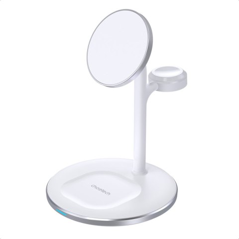 Ładowarka stacja ładująca Apple T585-F 3w1 iPhone 12/13 AirPods Pro Watch - biały Ładowarka stacja ładująca Apple T585-F 3w1 iPhone 12/13 AirPods Pro Watch - biały