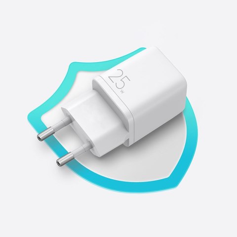 Mała szybka ładowarka zasilacz USB-C PD 5-12V 25W - biały Mała szybka ładowarka zasilacz USB-C PD 5-12V 25W - biały