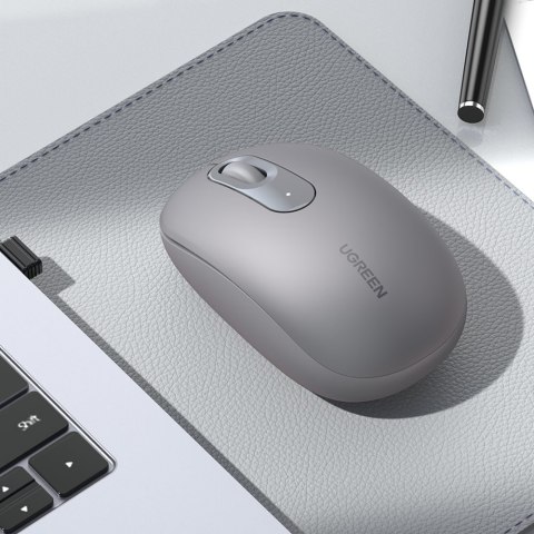 Myszka bezprzewodowa USB 2.4GHz Ugreen MU105 - szara Myszka bezprzewodowa USB 2.4GHz Ugreen MU105 - szara
