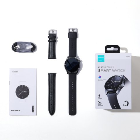 Smartwatch JR-FC2 Classic Series z funkcją odbierania połączeń - czarny Smartwatch JR-FC2 Classic Series z funkcją odbierania połączeń - czarny