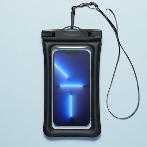 Wodoodporne do 30m etui ochronne pokrowiec do telefonu do 8'' + smycz - czarne Wodoodporne do 30m etui ochronne pokrowiec do telefonu do 8'' + smycz - czarne