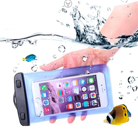 Wodoodporny pokrowiec etui do telefonu z opaską armband PVC - przezroczyste Wodoodporny pokrowiec etui do telefonu z opaską armband PVC - przezroczyste