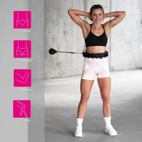 HHW01 BLACK HULA HOP Z WYPUSTKAMI I OBCIĄŻNIKIEM HMS HHW01 BLACK HULA HOP Z WYPUSTKAMI I OBCIĄŻNIKIEM HMS