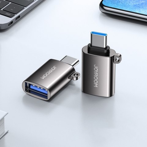 Adapter przejściówka USB 3.2 Gen 1 męski - USB-C żeński czarny Adapter przejściówka USB 3.2 Gen 1 męski - USB-C żeński czarny