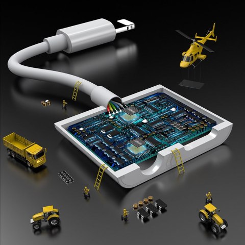 Adapter przejściówka rozdzielacz słuchawkowy iPhone Lightning - 2x Lightning biały Adapter przejściówka rozdzielacz słuchawkowy iPhone Lightning - 2x Lightning biały