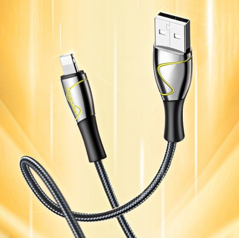 Kabel przewód Mermaid series iPhone USB - Lightning 2.4A 2m czarny Kabel przewód Mermaid series iPhone USB - Lightning 2.4A 2m czarny