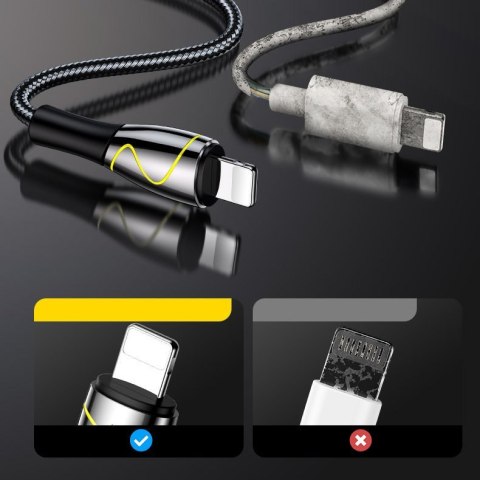 Kabel przewód Mermaid series iPhone USB - Lightning 2.4A 2m czarny Kabel przewód Mermaid series iPhone USB - Lightning 2.4A 2m czarny