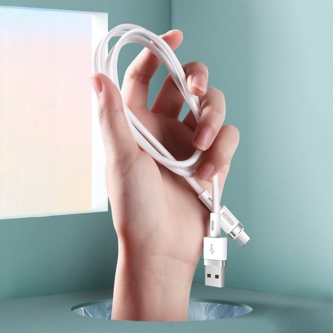 Kabel przewód USB - USB-C 2.4A 1.2 m biały Kabel przewód USB - USB-C 2.4A 1.2 m biały