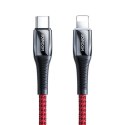Kabel przewód do iPhone USB-C - Lightning Power Delivery 20W 2.4A 1.2m czerwony