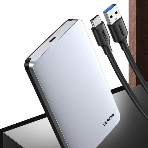 Kieszeń obudowa na dysk twardy 2.5'' SATA 3.0 6Gbps + kabel USB - USB-C 0.5m szary Kieszeń obudowa na dysk twardy 2.5'' SATA 3.0 6Gbps + kabel USB - USB-C 0.5m szary