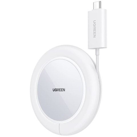 Ładowarka bezprzewodowa Qi 15W z silikonowym etui kompatybilna z MagSafe biały Ładowarka bezprzewodowa Qi 15W z silikonowym etui kompatybilna z MagSafe biały