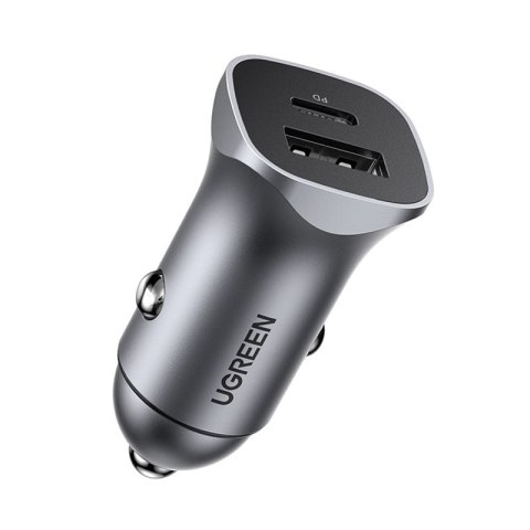 Ładowarka samochodowa USB-C USB 24W Power Delivery Quick Charge szary Ładowarka samochodowa USB-C USB 24W Power Delivery Quick Charge szary