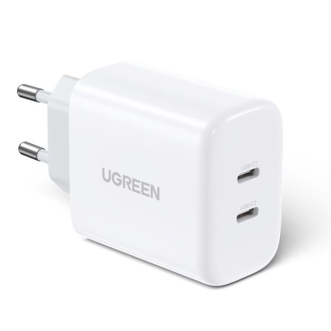 Ładowarka sieciowa do telefonu 2x USB-C 40W Power Delivery biały Ładowarka sieciowa do telefonu 2x USB-C 40W Power Delivery biały