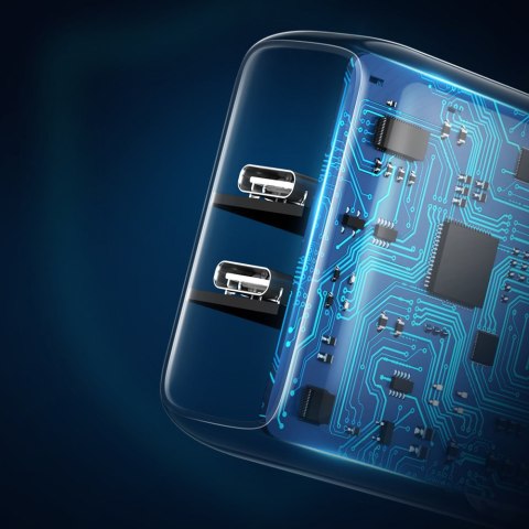 Ładowarka sieciowa do telefonu 2x USB-C 40W Power Delivery biały Ładowarka sieciowa do telefonu 2x USB-C 40W Power Delivery biały
