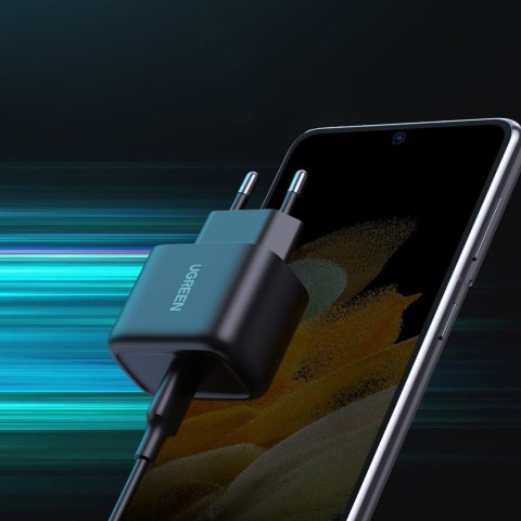Ładowarka sieciowa do telefonu USB-C 25W PD + kabel USB-C 2m czarny Ładowarka sieciowa do telefonu USB-C 25W PD + kabel USB-C 2m czarny