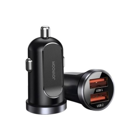 Mini szybka ładowarka samochodowa 2x USB 30W QC SCP PD AFC czarny Mini szybka ładowarka samochodowa 2x USB 30W QC SCP PD AFC czarny