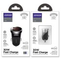 Mini szybka ładowarka samochodowa 2x USB 30W QC SCP PD AFC czarny