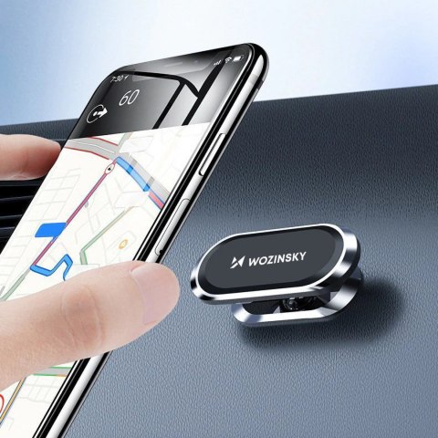 Samoprzylepny magnetyczny uchwyt samochodowy obrotowy 360 na deskę rozdzielczą srebrny Samoprzylepny magnetyczny uchwyt samochodowy obrotowy 360 na deskę rozdzielczą srebrny