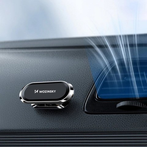 Samoprzylepny magnetyczny uchwyt samochodowy obrotowy 360 na deskę rozdzielczą srebrny Samoprzylepny magnetyczny uchwyt samochodowy obrotowy 360 na deskę rozdzielczą srebrny