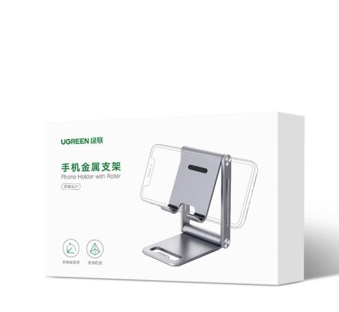 Solidna składana podstawka na telefon tablet metalowa aluminiowa szary Solidna składana podstawka na telefon tablet metalowa aluminiowa szary