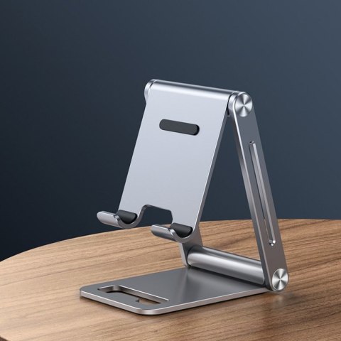 Solidna składana podstawka na telefon tablet metalowa aluminiowa szary Solidna składana podstawka na telefon tablet metalowa aluminiowa szary