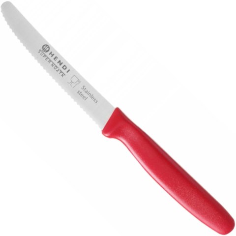 Super ostry nożyk kuchenny uniwersalny ząbkowane ostrze 22cm - czerwony Super ostry nożyk kuchenny uniwersalny ząbkowane ostrze 22cm - czerwony