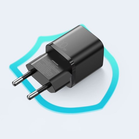 Szybka ładowarka sieciowa USB-C 20W Power Delivery Quick Charge 3.0 AFC czarna Szybka ładowarka sieciowa USB-C 20W Power Delivery Quick Charge 3.0 AFC czarna