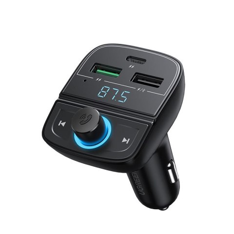 Transmiter FM MP3 Bluetooth 5.0 ładowarka samochodowa 3x USB TF microSD czarny Transmiter FM MP3 Bluetooth 5.0 ładowarka samochodowa 3x USB TF microSD czarny