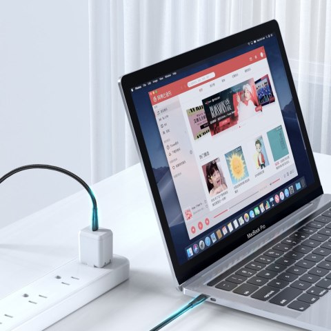 Kabel do szybkiego ładowania i transmisji danych USB-C USB-C PD 60W 2m czarny Kabel do szybkiego ładowania i transmisji danych USB-C USB-C PD 60W 2m czarny