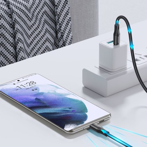 Kabel do szybkiego ładowania i transmisji danych USB-C USB-C PD 60W 2m czarny Kabel do szybkiego ładowania i transmisji danych USB-C USB-C PD 60W 2m czarny