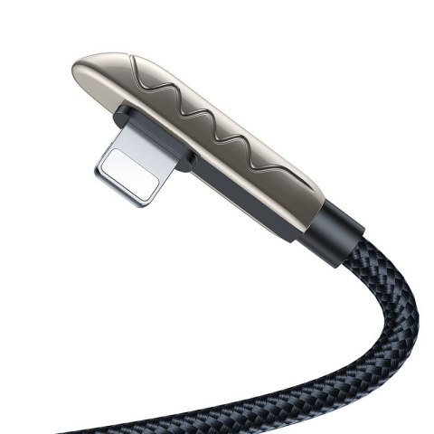 Kabel przewód dla graczy do iPhone USB - Lightning do ładowania i transmisji danych 2.4A 1.2m srebrny Kabel przewód dla graczy do iPhone USB - Lightning do ładowania i transmisji danych 2.4A 1.2m srebrny