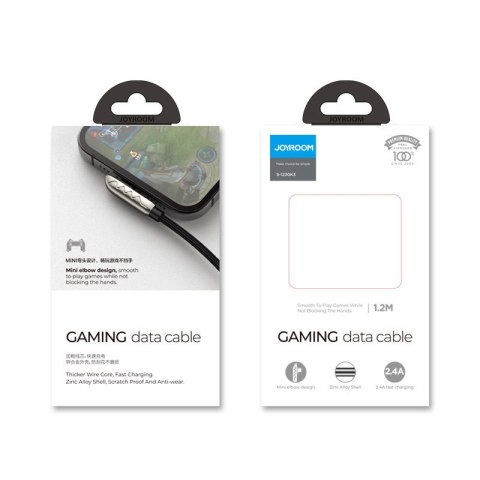Kabel przewód dla graczy do iPhone USB - Lightning do ładowania i transmisji danych 2.4A 1.2m srebrny Kabel przewód dla graczy do iPhone USB - Lightning do ładowania i transmisji danych 2.4A 1.2m srebrny