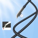 Kabel przewód dla graczy do iPhone USB - Lightning do ładowania i transmisji danych 2.4A 1.2m srebrny