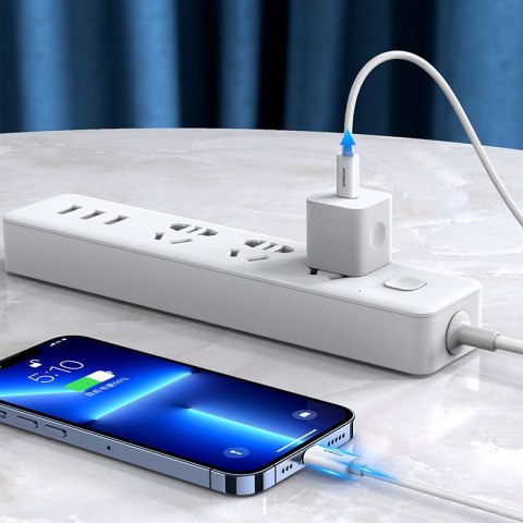 Kabel przewód do telefonów iPhone MFi USB-C - Lightning 27W PD 1.2m biały Kabel przewód do telefonów iPhone MFi USB-C - Lightning 27W PD 1.2m biały