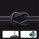 Kabel przewód w oplocie do iPhone USB-C - Lightning PD 20W 1.2m czarny