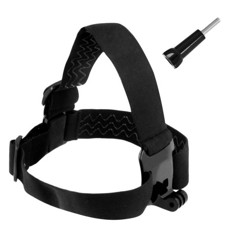 Opaska na głowę kask do kamer sportowych GoPro regulowana uniwerslana czarny Opaska na głowę kask do kamer sportowych GoPro regulowana uniwerslana czarny