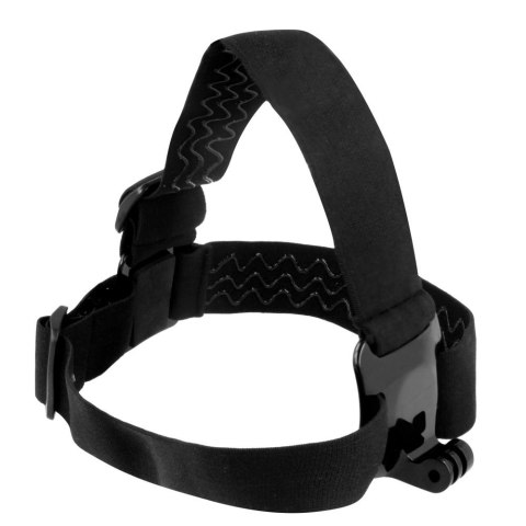 Opaska na głowę kask do kamer sportowych GoPro regulowana uniwerslana czarny Opaska na głowę kask do kamer sportowych GoPro regulowana uniwerslana czarny