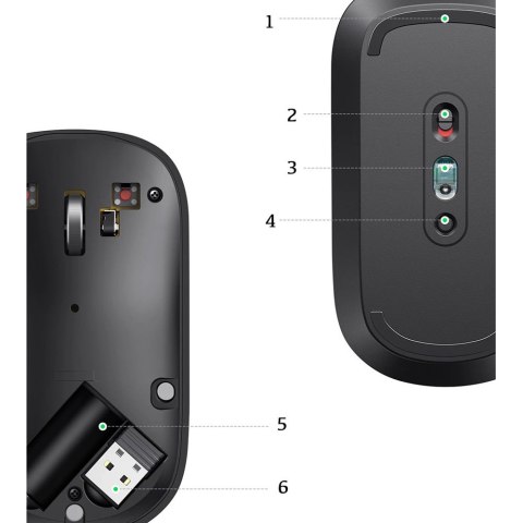 Poręczna myszka bezprzewodowa do komputera USB zielony Poręczna myszka bezprzewodowa do komputera USB zielony